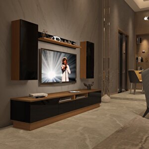 Trendstyle 5220ds Slm Tv Ünitesi Tv Sehpası Ceviz-Siyah