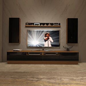 Trendstyle 5220ds Slm Tv Ünitesi Tv Sehpası Ceviz-Siyah