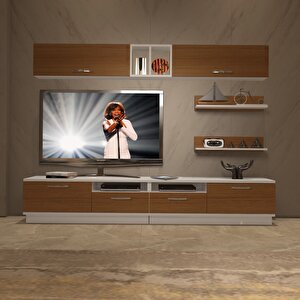 Trendstyle 5220 Mdf Tv Ünitesi Tv Sehpası Beyaz - Ceviz