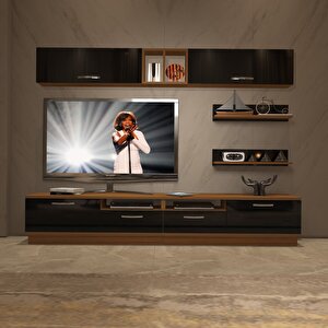 Trendstyle 5220 Mdf Tv Ünitesi Tv Sehpası Ceviz-Siyah