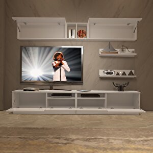Trendstyle 5220 Slm Tv Ünitesi Tv Sehpası Parlak Beyaz