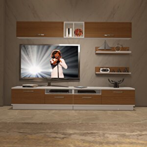Trendstyle 5220 Slm Tv Ünitesi Tv Sehpası Beyaz - Ceviz
