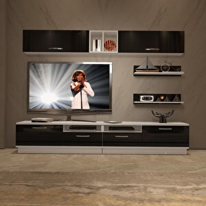 Trendstyle 5220 Slm Tv Ünitesi Tv Sehpası Beyaz - Siyah