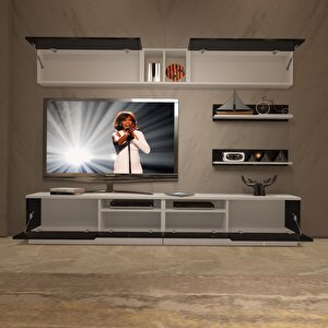 Trendstyle 5220 Slm Tv Ünitesi Tv Sehpası Beyaz - Siyah