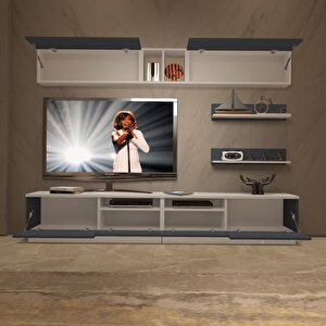Trendstyle 5220s Mdf Tv Ünitesi Tv Sehpası Beyaz - Antrasit