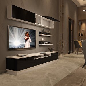 Trendstyle 5220s Mdf Tv Ünitesi Tv Sehpası Beyaz - Siyah