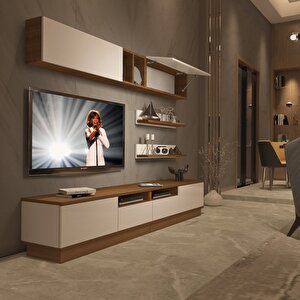 Trendstyle 5220s Mdf Tv Ünitesi Tv Sehpası Ceviz Beyaz