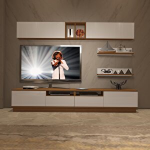 Trendstyle 5220s Mdf Tv Ünitesi Tv Sehpası Ceviz Beyaz