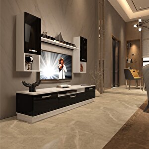 Trendstyle 5da Mdf Tv Ünitesi Tv Sehpası Beyaz - Siyah