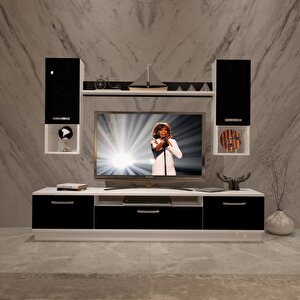 Trendstyle 5da Mdf Tv Ünitesi Tv Sehpası Beyaz - Siyah