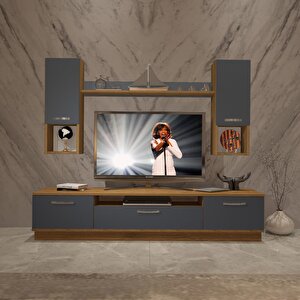 Trendstyle 5da Mdf Tv Ünitesi Tv Sehpası Pera Antrasit