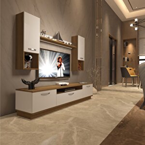 Trendstyle 5da Mdf Tv Ünitesi Tv Sehpası Pera Beyaz