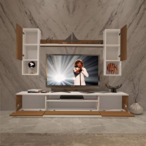 Trendstyle 5das Mdf Tv Ünitesi Tv Sehpası Beyaz - Ceviz