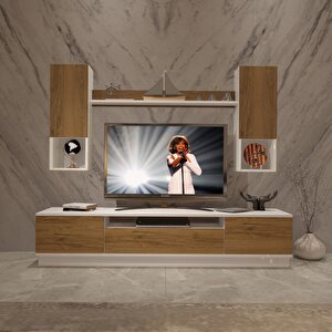 Trendstyle 5das Mdf Tv Ünitesi Tv Sehpası Beyaz Pera