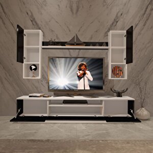 Trendstyle 5das Mdf Tv Ünitesi Tv Sehpası Beyaz - Siyah