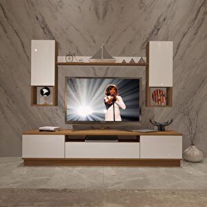 Trendstyle 5das Mdf Tv Ünitesi Tv Sehpası Ceviz Beyaz