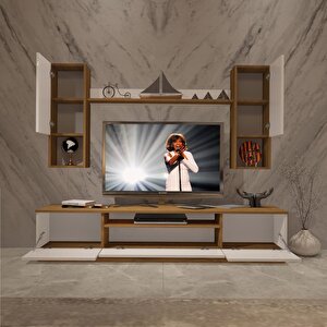 Trendstyle 5das Mdf Tv Ünitesi Tv Sehpası Pera Beyaz