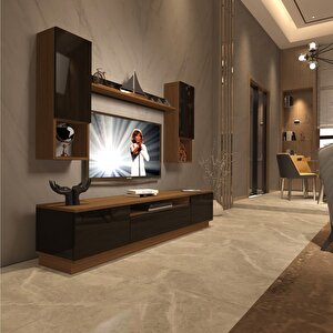 Trendstyle 5das Slm Tv Ünitesi Tv Sehpası Ceviz-Siyah
