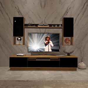 Trendstyle 5das Slm Tv Ünitesi Tv Sehpası Ceviz-Siyah