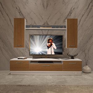 Trendstyle 5d Mdf Tv Ünitesi Tv Sehpası Beyaz - Ceviz