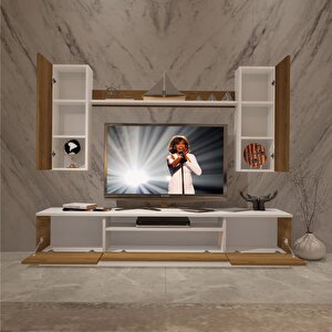 Trendstyle 5d Mdf Tv Ünitesi Tv Sehpası Beyaz Pera