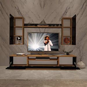 Trendstyle 5d Mdf Tv Ünitesi Tv Sehpası Ceviz-Siyah