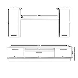 Trendstyle 5d Mdf Tv Ünitesi Tv Sehpası