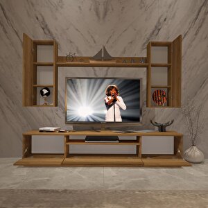 Trendstyle 5d Mdf Tv Ünitesi Tv Sehpası Naturel Pera