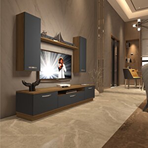 Trendstyle 5d Mdf Tv Ünitesi Tv Sehpası Pera Antrasit