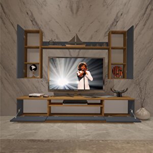 Trendstyle 5d Mdf Tv Ünitesi Tv Sehpası Pera Antrasit