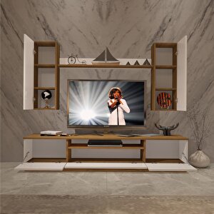 Trendstyle 5d Mdf Tv Ünitesi Tv Sehpası Pera Beyaz