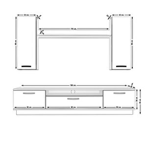 Trendstyle 5d Mdf Tv Ünitesi Tv Sehpası