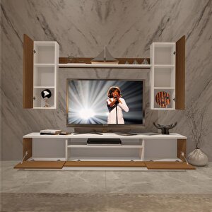 Trendstyle 5d Slm Tv Ünitesi Tv Sehpası Beyaz - Ceviz