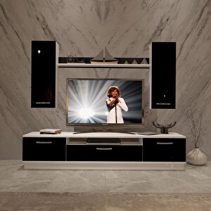 Trendstyle 5d Slm Tv Ünitesi Tv Sehpası Beyaz - Siyah