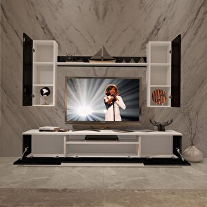 Trendstyle 5d Slm Tv Ünitesi Tv Sehpası Beyaz - Siyah