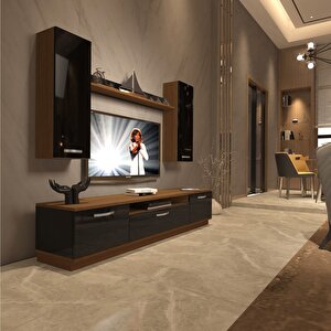 Trendstyle 5d Slm Tv Ünitesi Tv Sehpası Ceviz-Siyah