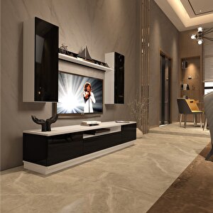 Trendstyle 5ds Mdf Tv Ünitesi Tv Sehpası Beyaz - Siyah