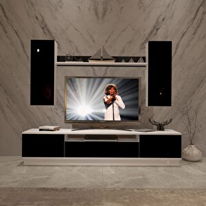 Trendstyle 5ds Mdf Tv Ünitesi Tv Sehpası Beyaz - Siyah