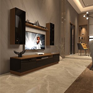 Trendstyle 5ds Mdf Tv Ünitesi Tv Sehpası Ceviz-Siyah