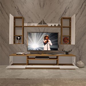 Trendstyle 5ds Mdf Tv Ünitesi Tv Sehpası Pera Beyaz