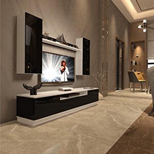 Trendstyle 5ds Slm Tv Ünitesi Tv Sehpası Beyaz - Siyah