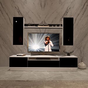 Trendstyle 5ds Slm Tv Ünitesi Tv Sehpası Beyaz - Siyah