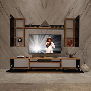 Trendstyle 5ds Slm Tv Ünitesi Tv Sehpası Ceviz-Siyah