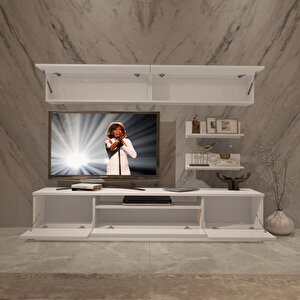 Trendstyle 5 Mdf Tv Ünitesi Tv Sehpası Parlak Beyaz