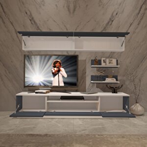 Trendstyle 5 Mdf Tv Ünitesi Tv Sehpası Beyaz - Antrasit