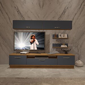 Trendstyle 5 Mdf Tv Ünitesi Tv Sehpası Pera Antrasit