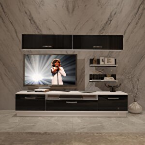 Trendstyle 5 Slm Tv Ünitesi Tv Sehpası Beyaz - Siyah