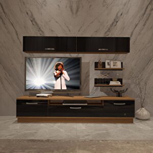 Trendstyle 5 Slm Tv Ünitesi Tv Sehpası Ceviz-Siyah