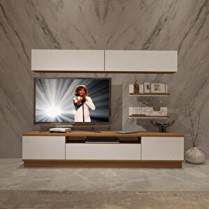 Trendstyle 5s Mdf Tv Ünitesi Tv Sehpası Ceviz Beyaz