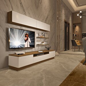 Trendstyle 5s Mdf Tv Ünitesi Tv Sehpası Pera Beyaz
